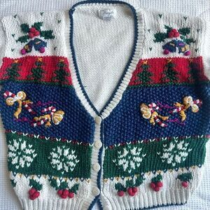 Margules Vintage Women’s Christmas Holiday Seasonal Embroidered Sweater Size M